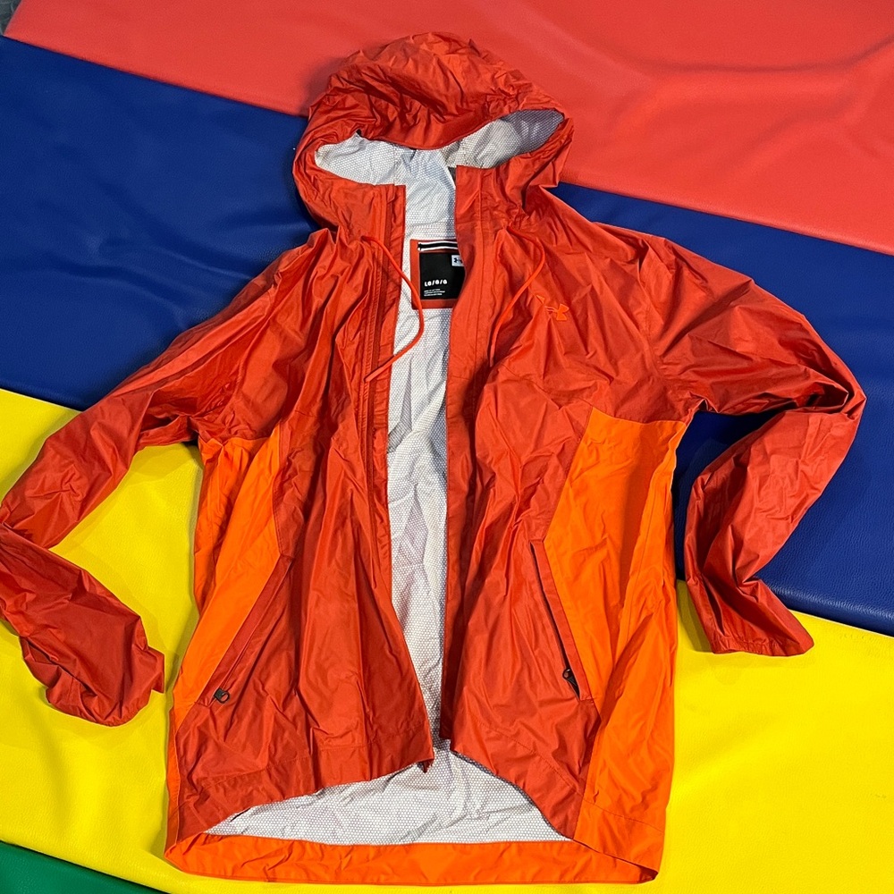 Under Armour Vibrant Orange Jacket men’s large rain jacket